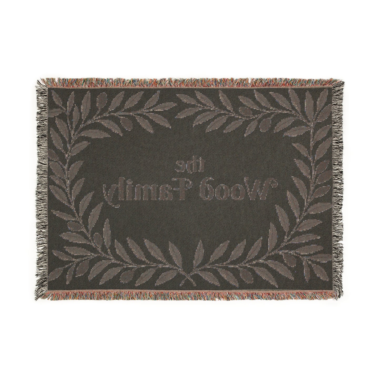 Personalized Woven Blanket with Olive Leaf Design - Cozy Home Decor for All Occasions