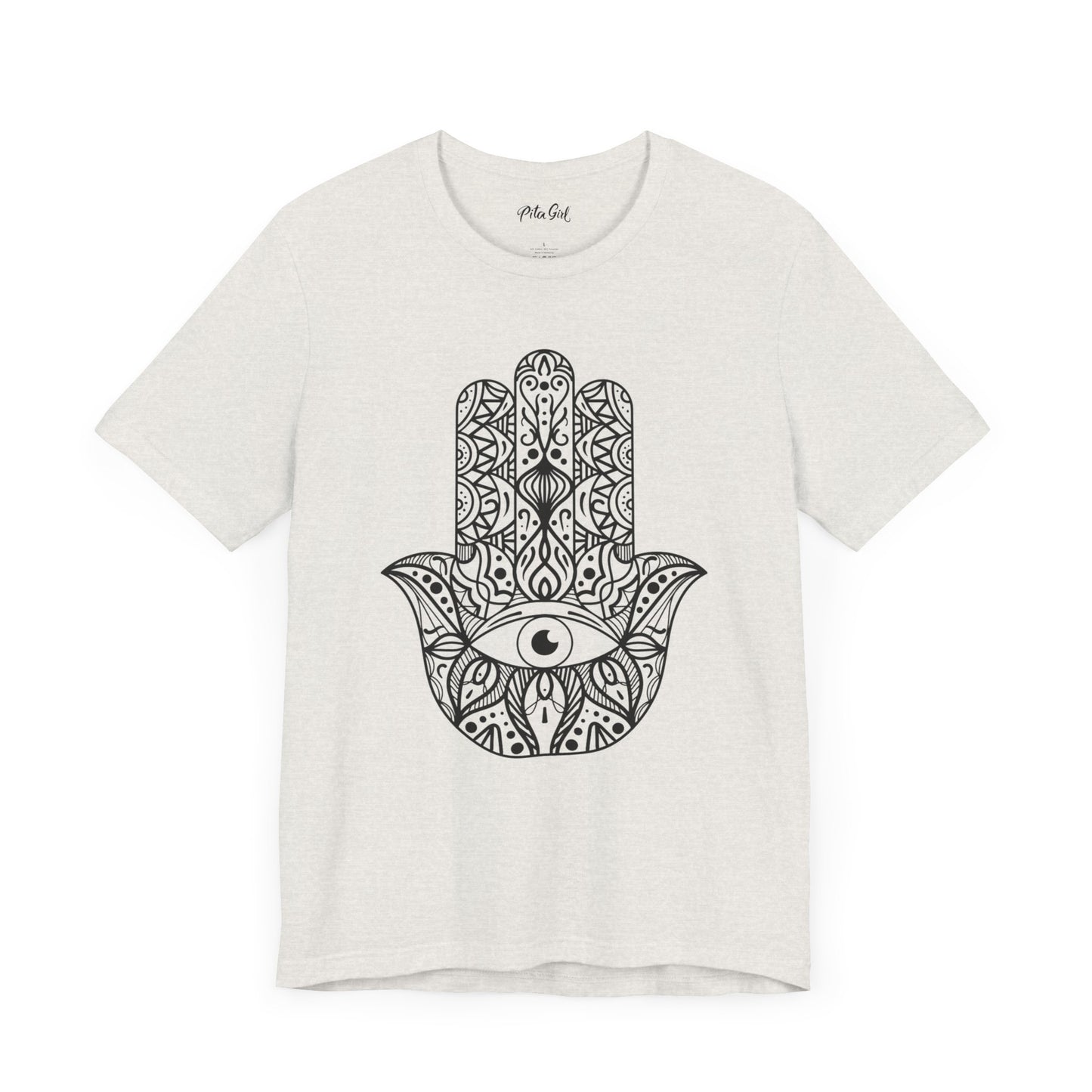 Pita Girl® Hamsa Palm Hand  Unisex Jersey Tee - Casual Comfort for Food Lovers
