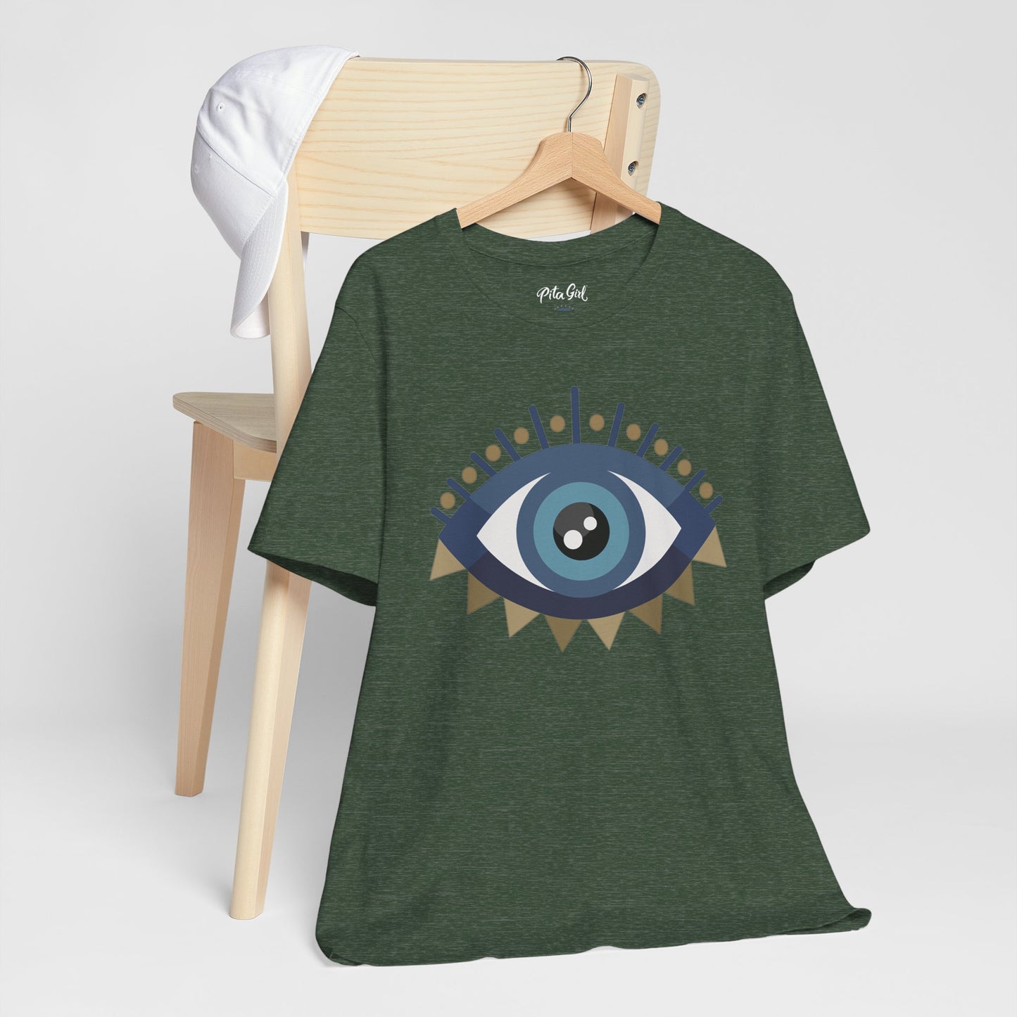 Pita Girl® Evil Eye Protection Unisex Jersey Tee - Casual Comfort for Food Lovers