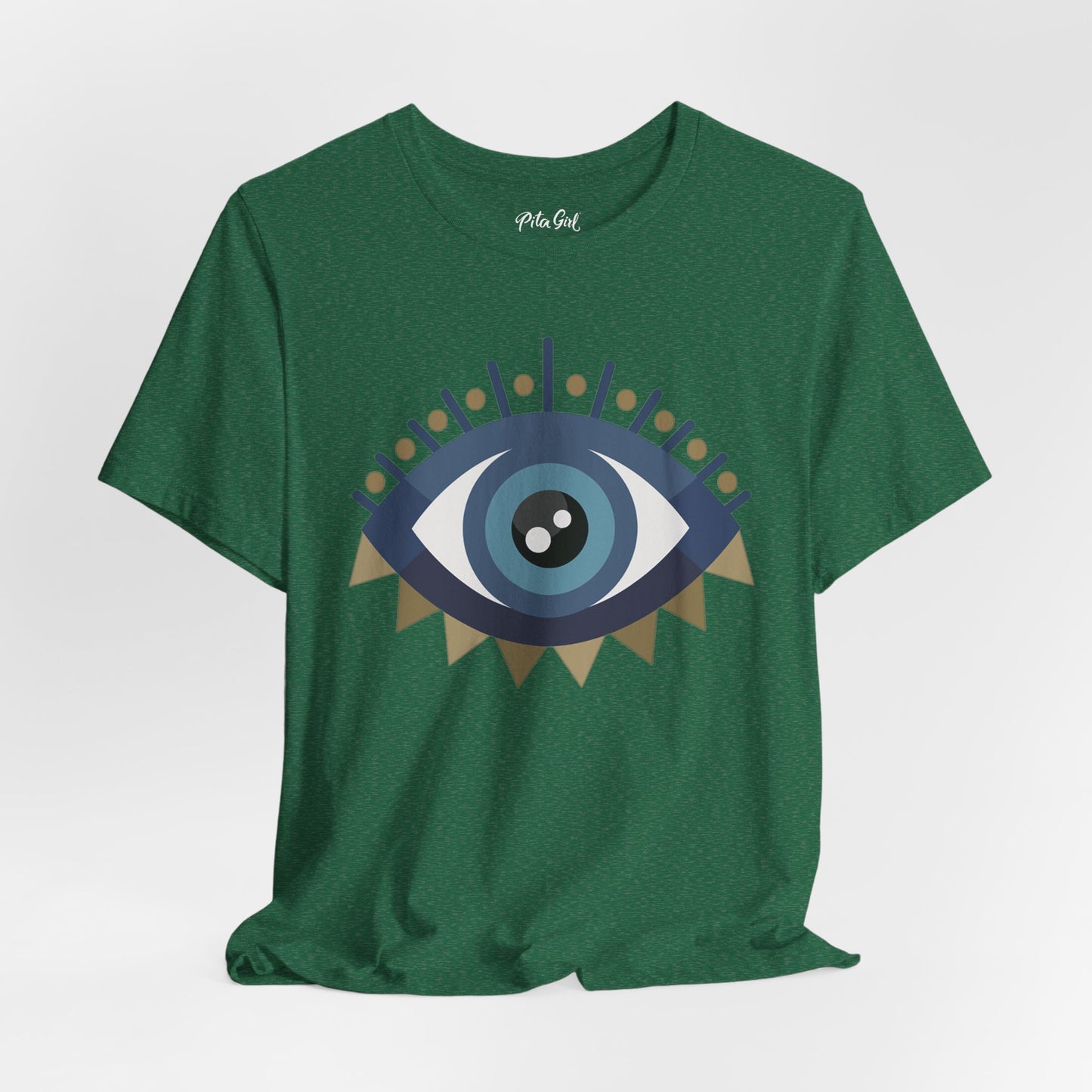Pita Girl® Evil Eye Protection Unisex Jersey Tee - Casual Comfort for Food Lovers