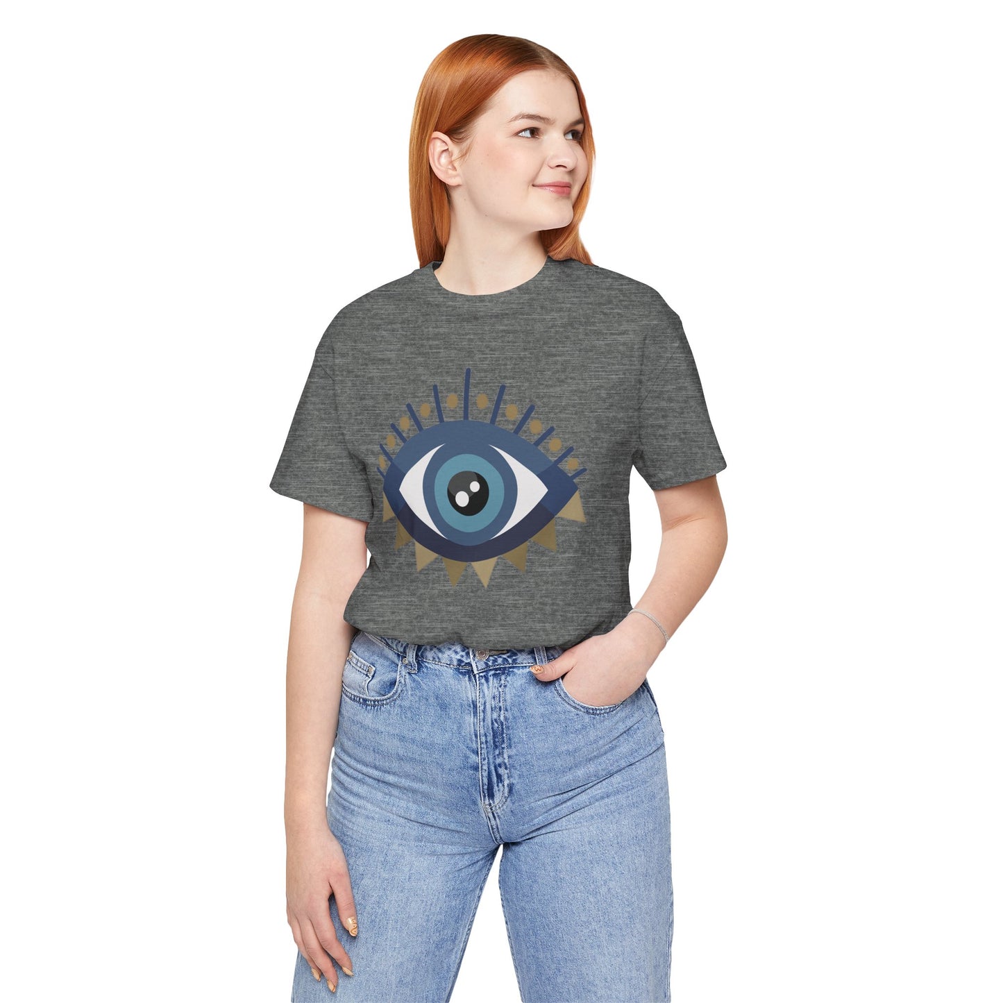 Pita Girl® Evil Eye Protection Unisex Jersey Tee - Casual Comfort for Food Lovers
