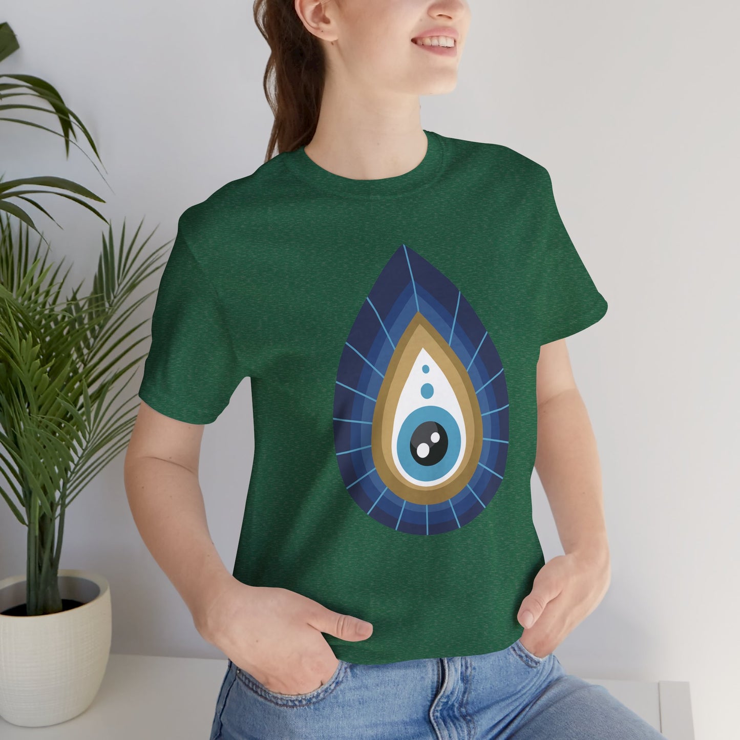 Pita Girl® Evil Eye Tee Protection Unisex Jersey Tee - Casual Comfort for Food Lovers