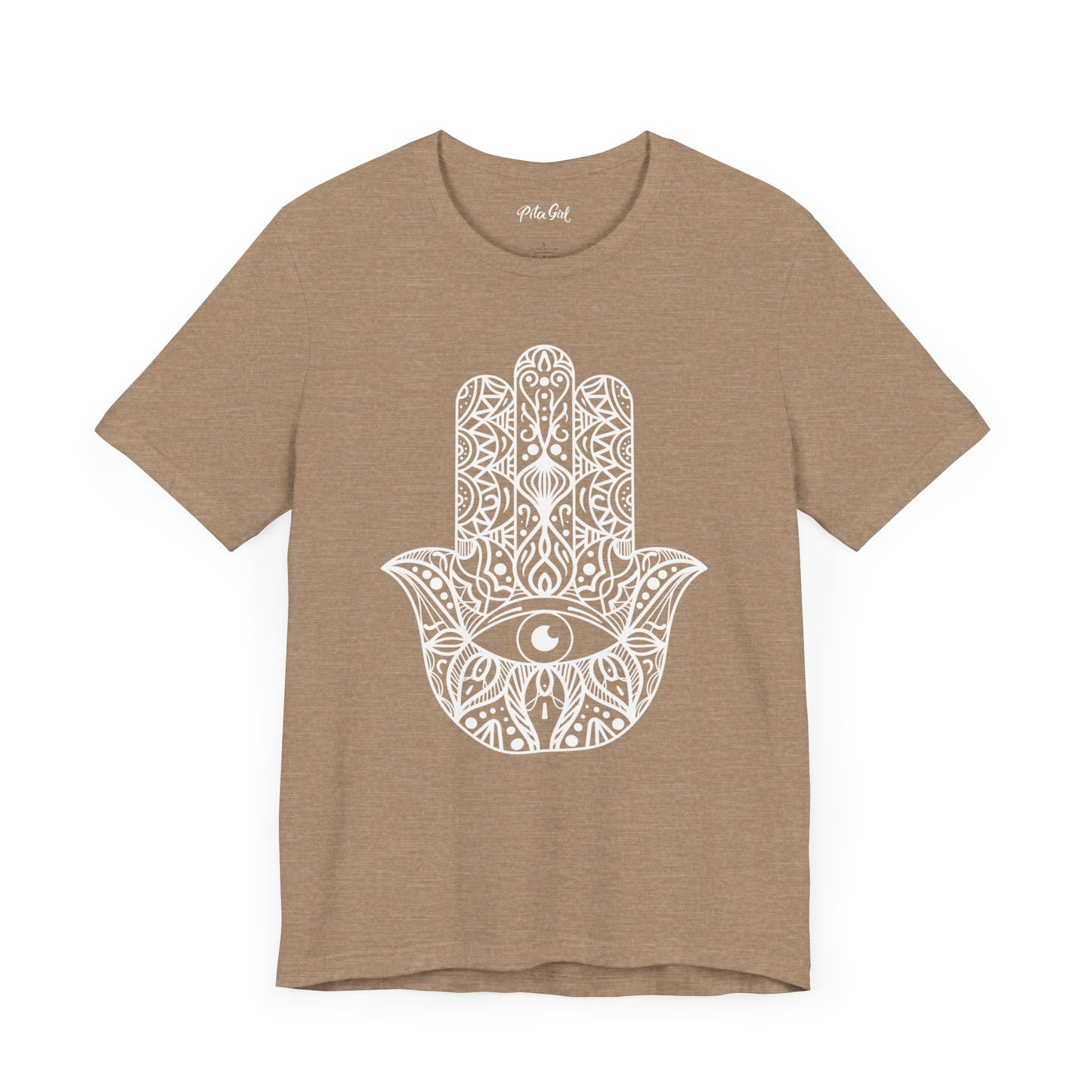 Pita Girl® Hamsa Palm Hand  Unisex Jersey Tee - Casual Comfort for Food Lovers