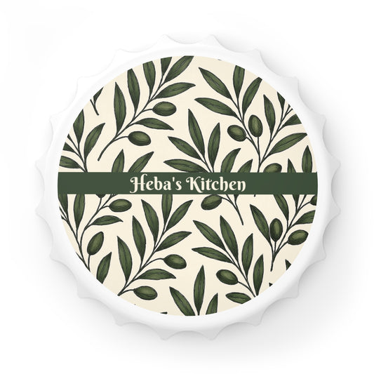Personalized Name Olive Branch Bottle Opener - Unique Kitchen Tool for Home Entertaining