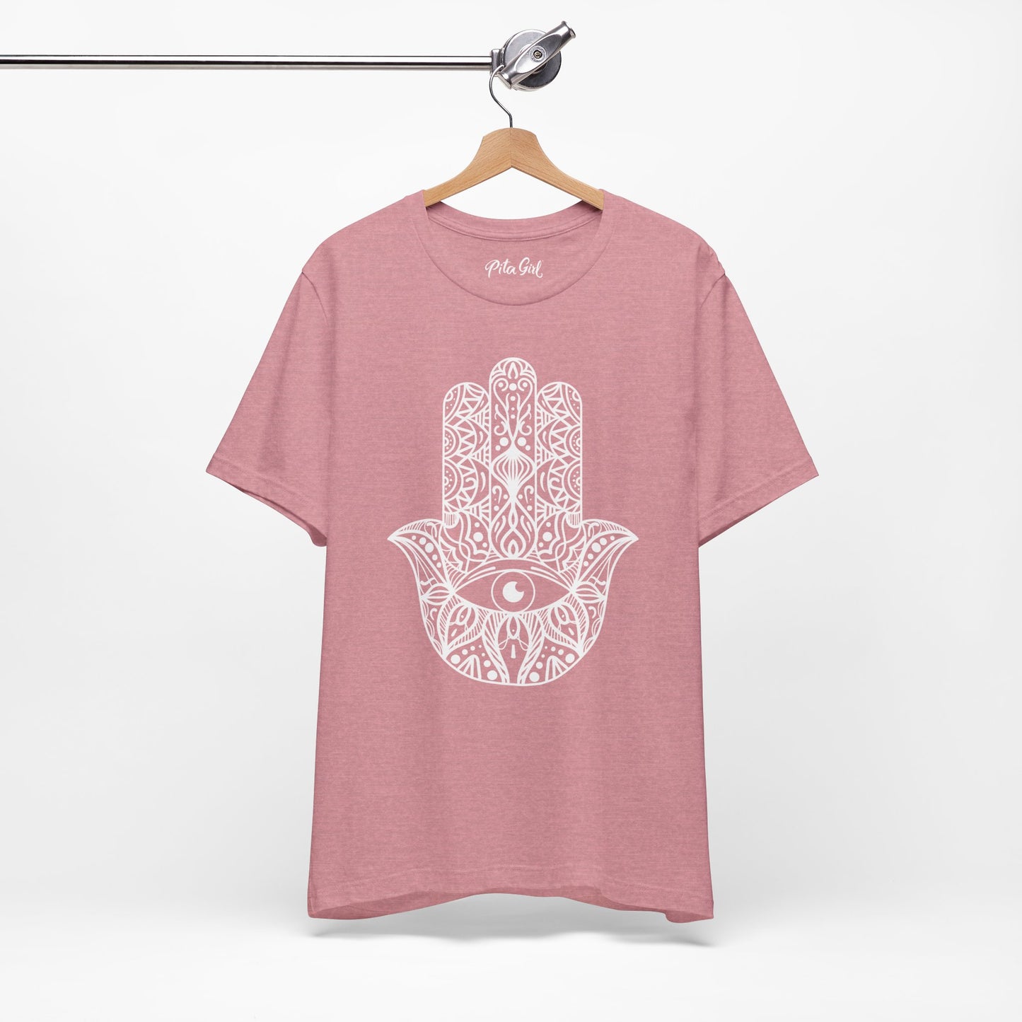 Pita Girl® Hamsa Palm Hand  Unisex Jersey Tee - Casual Comfort for Food Lovers