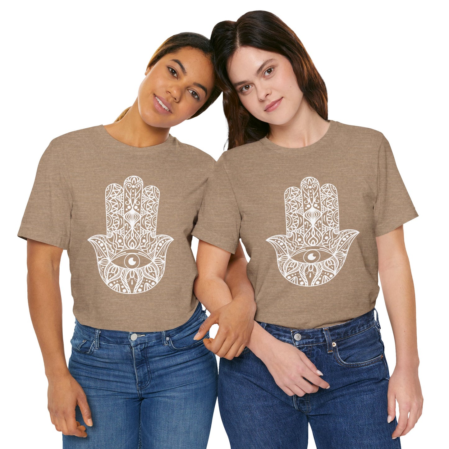 Pita Girl® Hamsa Palm Hand  Unisex Jersey Tee - Casual Comfort for Food Lovers