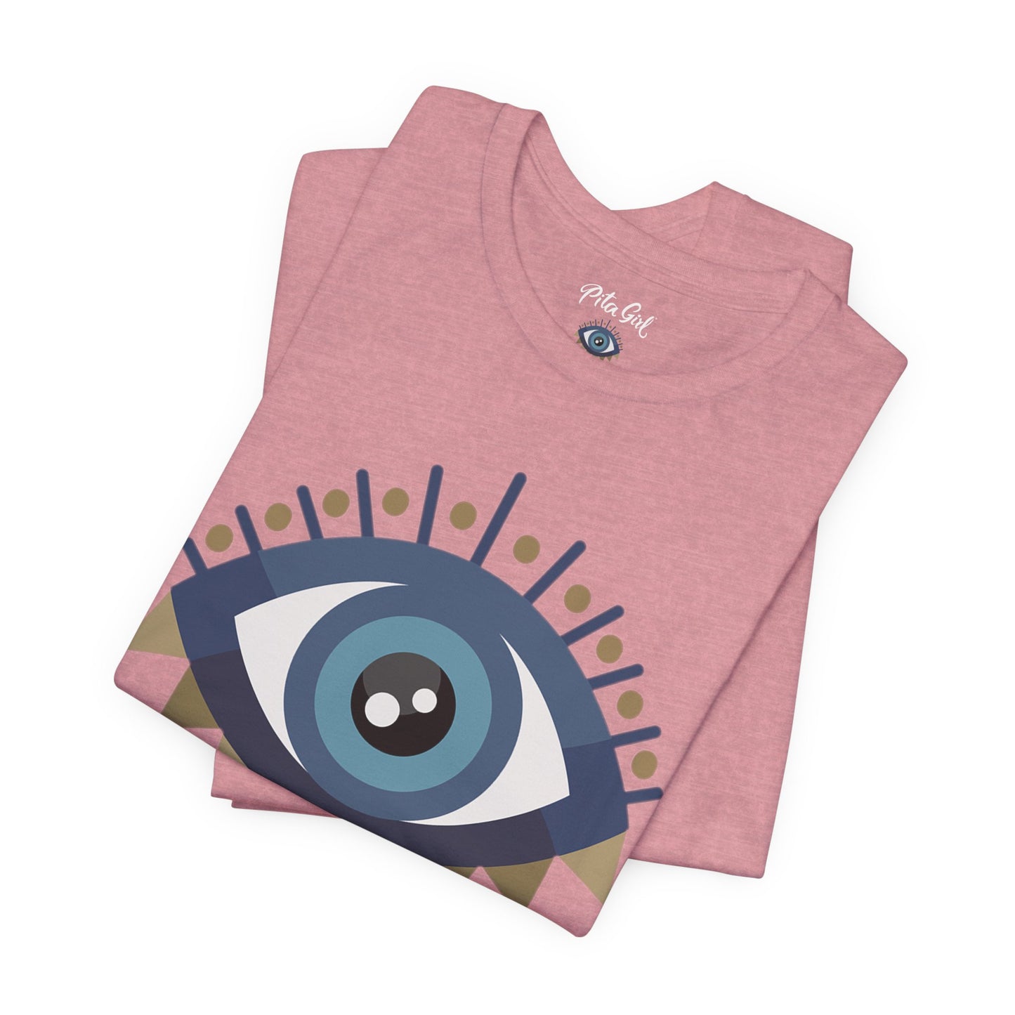 Pita Girl® Evil Eye Protection Unisex Jersey Tee - Casual Comfort for Food Lovers