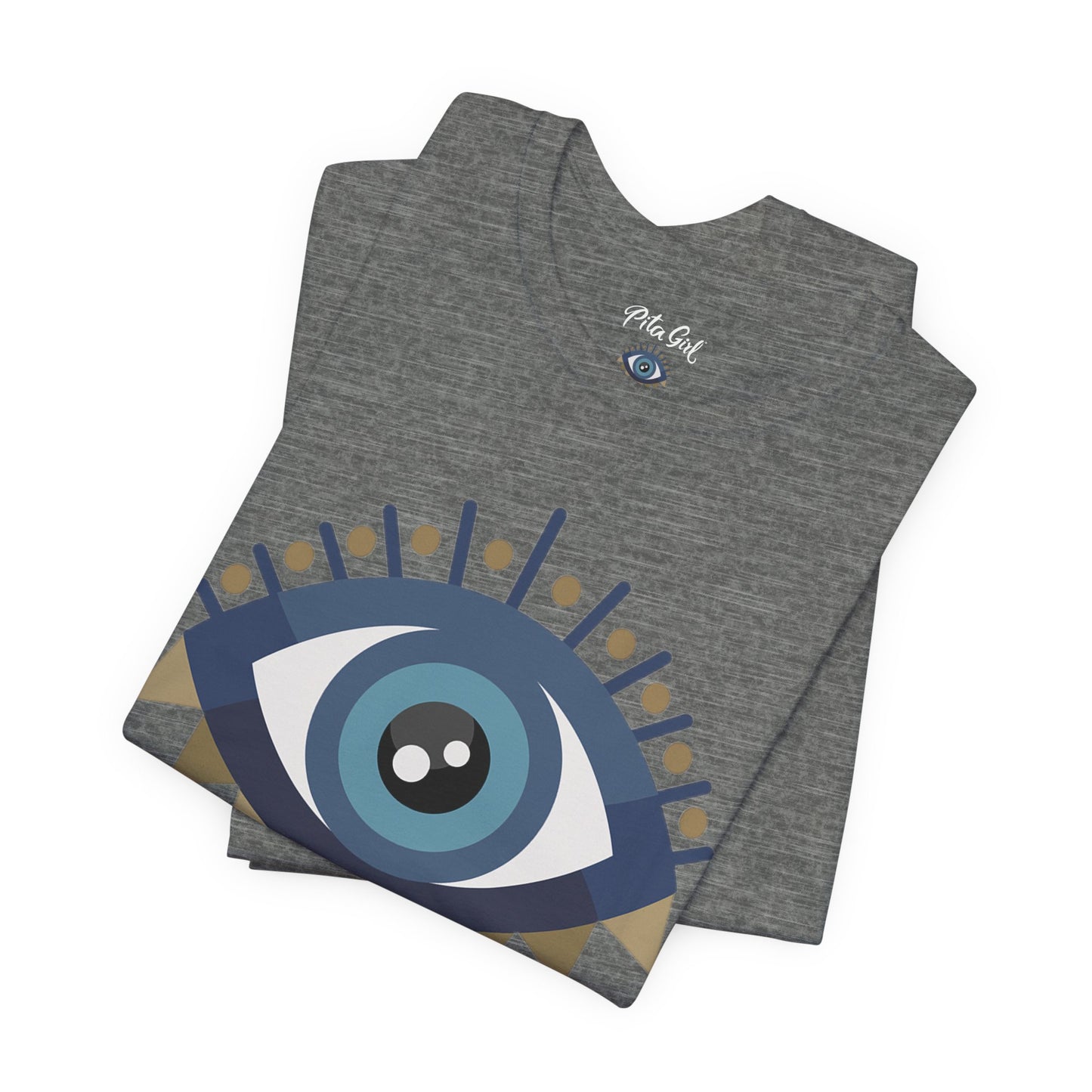Pita Girl® Evil Eye Protection Unisex Jersey Tee - Casual Comfort for Food Lovers