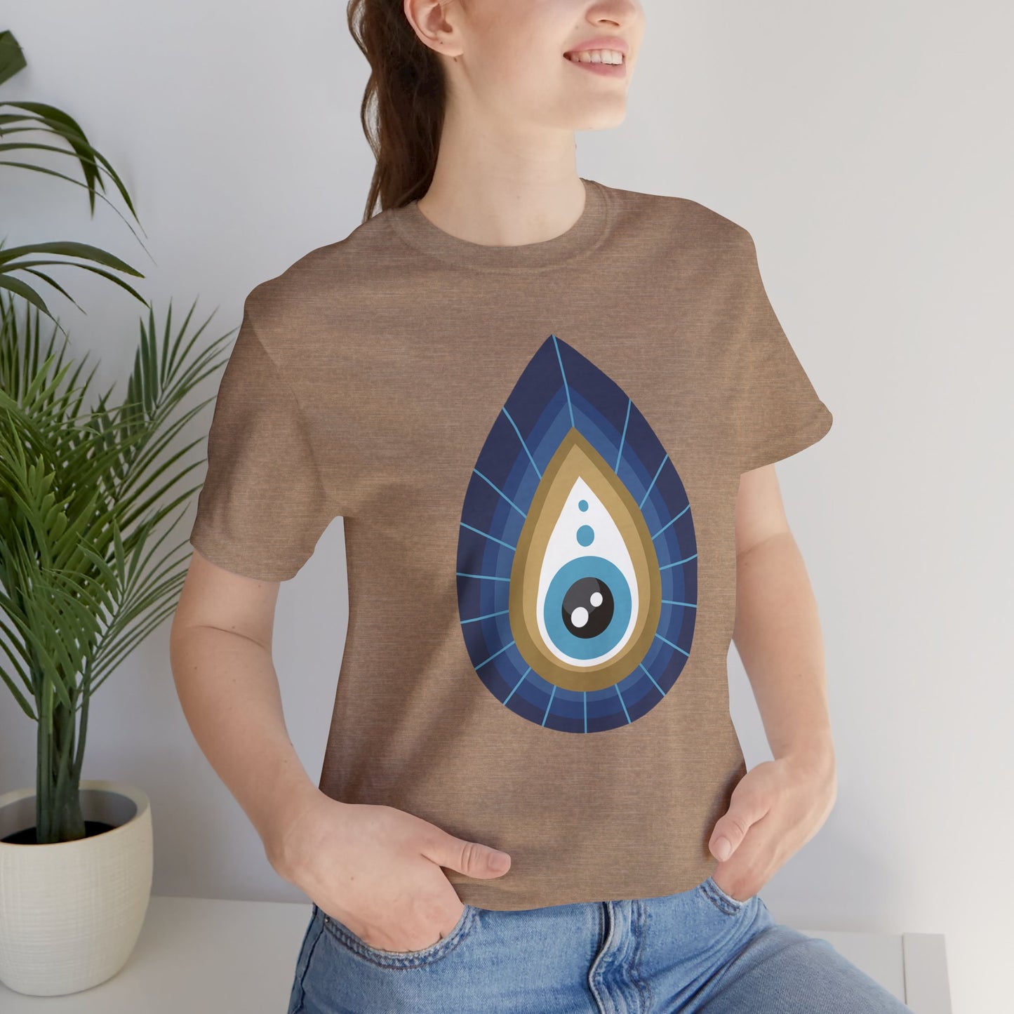 Pita Girl® Evil Eye Tee Protection Unisex Jersey Tee - Casual Comfort for Food Lovers