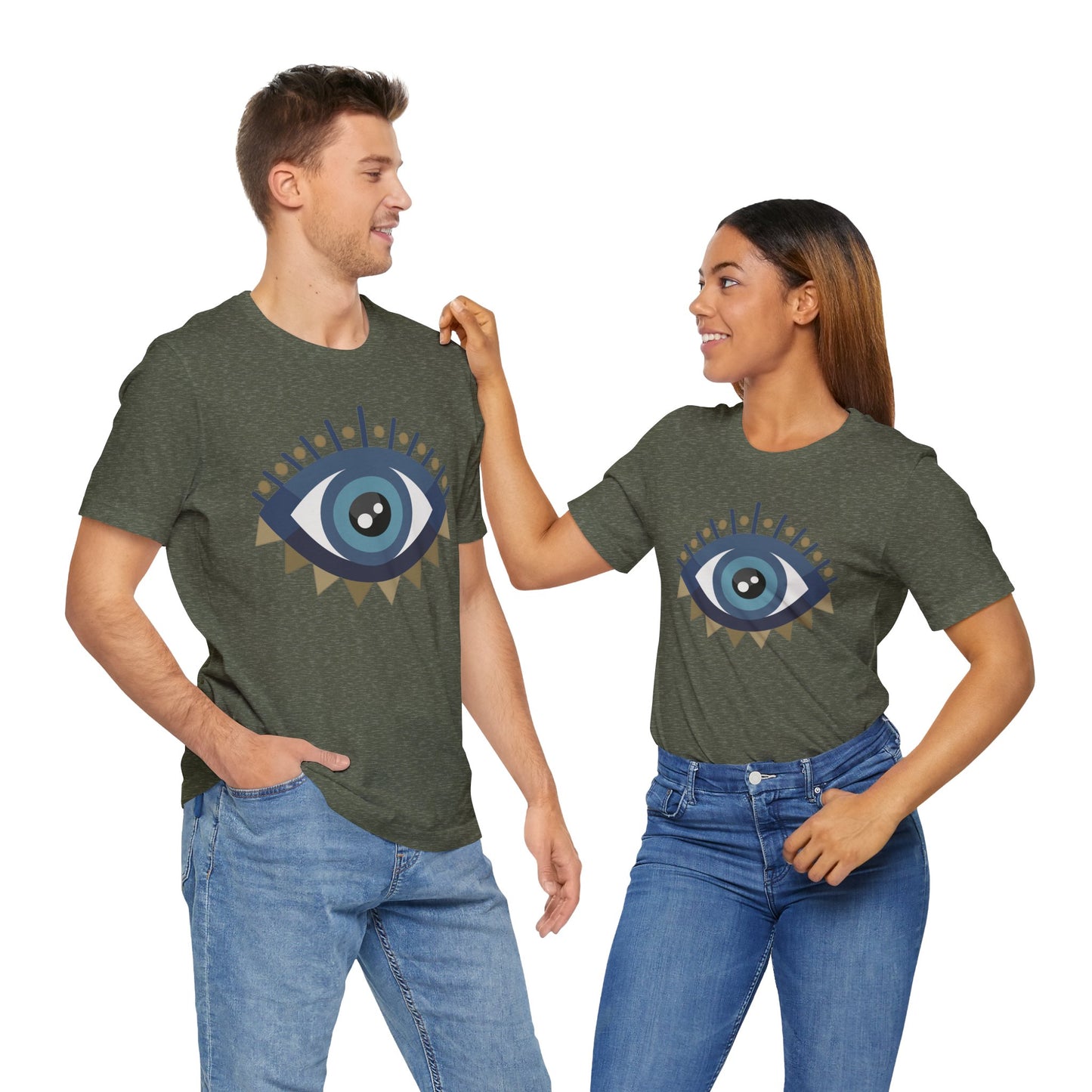 Pita Girl® Evil Eye Protection Unisex Jersey Tee - Casual Comfort for Food Lovers