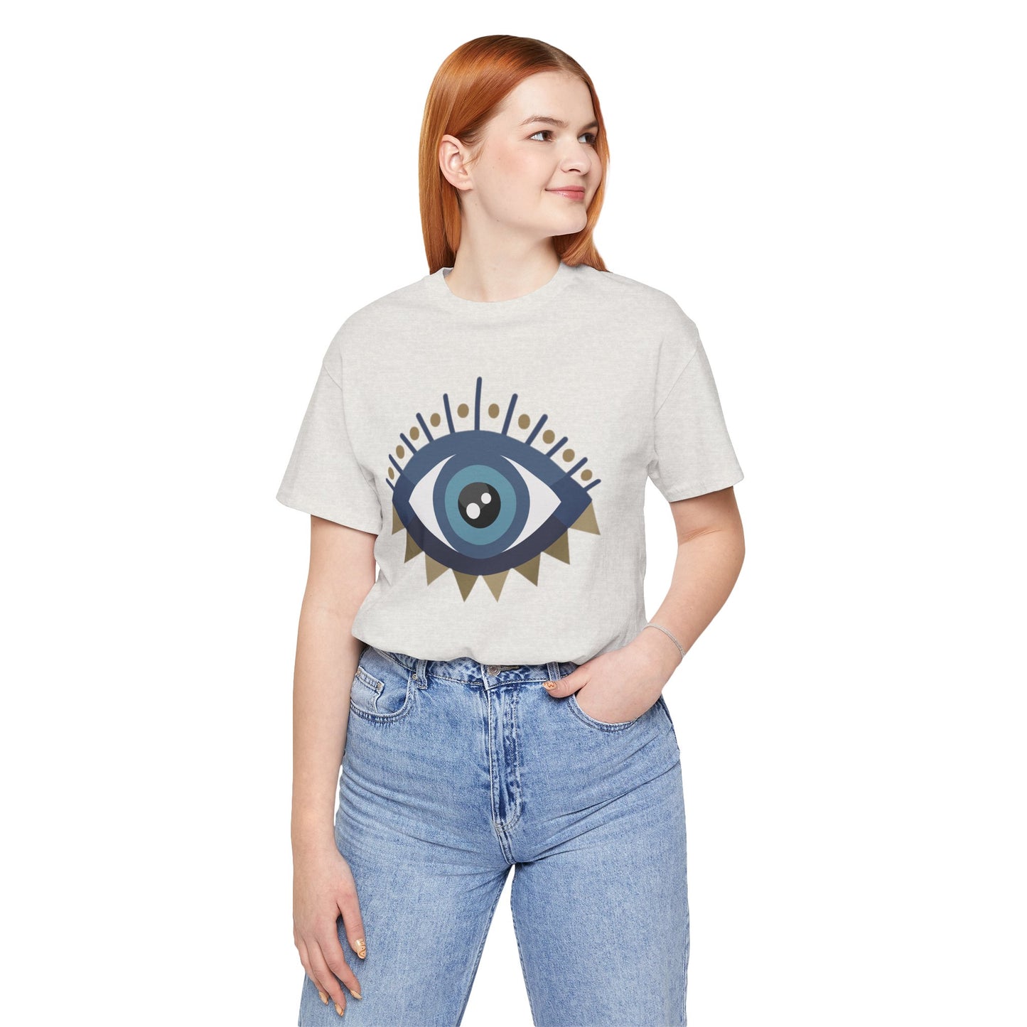 Pita Girl® Evil Eye Protection Unisex Jersey Tee - Casual Comfort for Food Lovers
