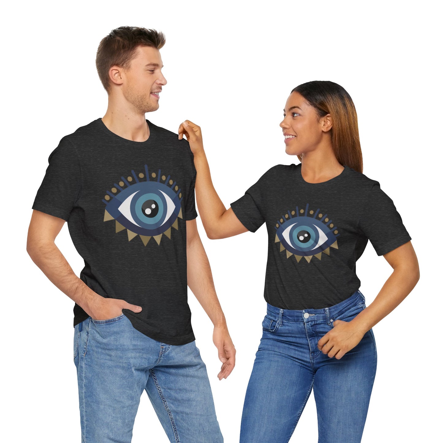 Pita Girl® Evil Eye Protection Unisex Jersey Tee - Casual Comfort for Food Lovers