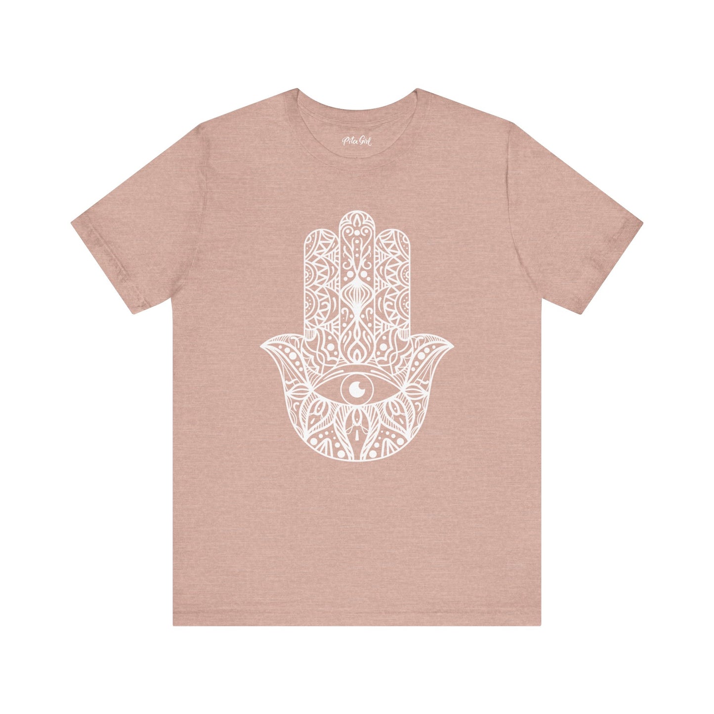 Pita Girl® Hamsa Palm Hand  Unisex Jersey Tee - Casual Comfort for Food Lovers