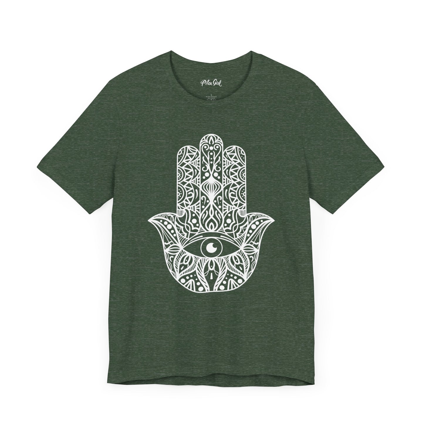 Pita Girl® Hamsa Palm Hand  Unisex Jersey Tee - Casual Comfort for Food Lovers
