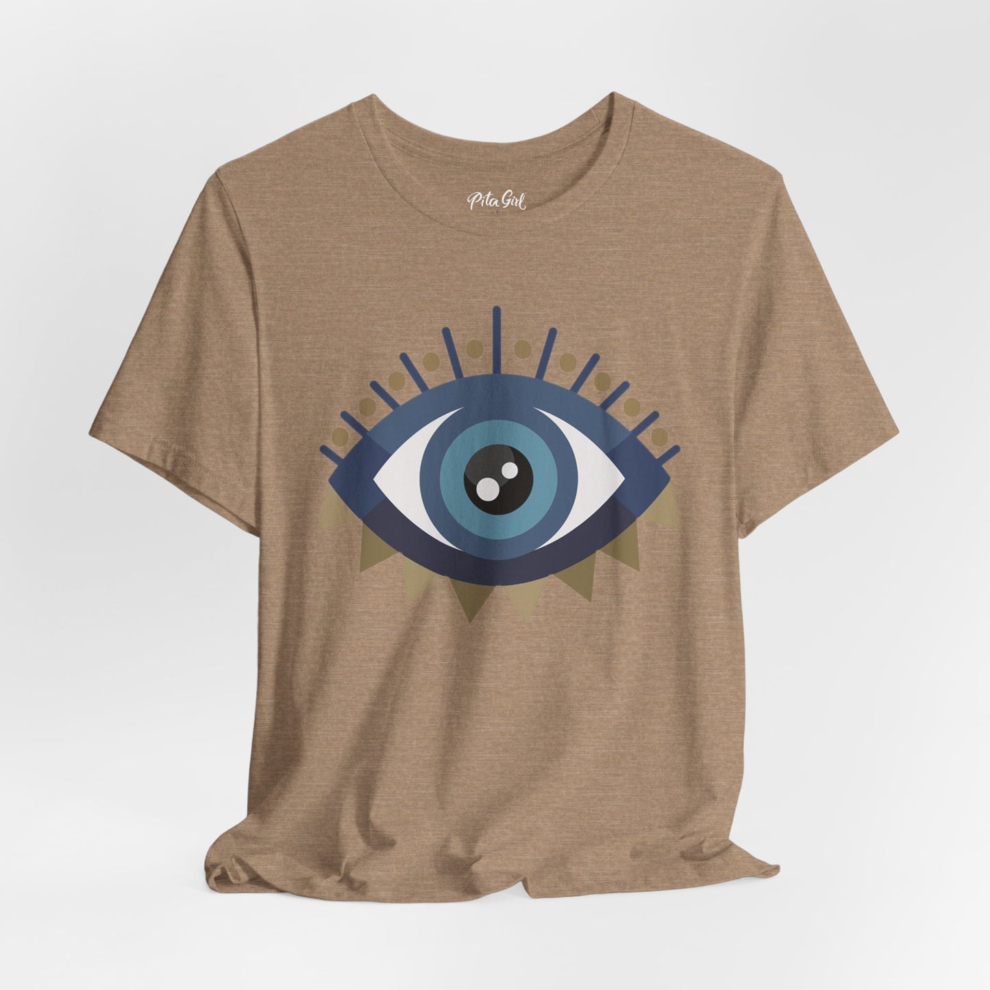 Pita Girl® Evil Eye Protection Unisex Jersey Tee - Casual Comfort for Food Lovers