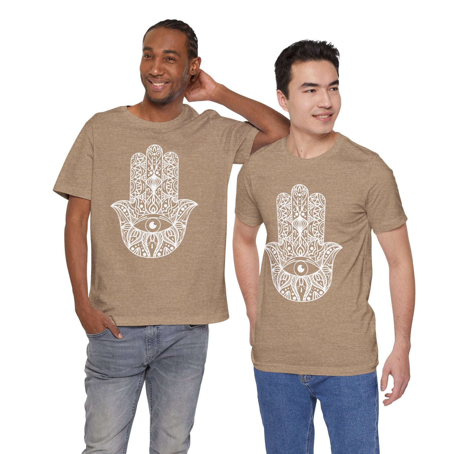 Pita Girl® Hamsa Palm Hand  Unisex Jersey Tee - Casual Comfort for Food Lovers