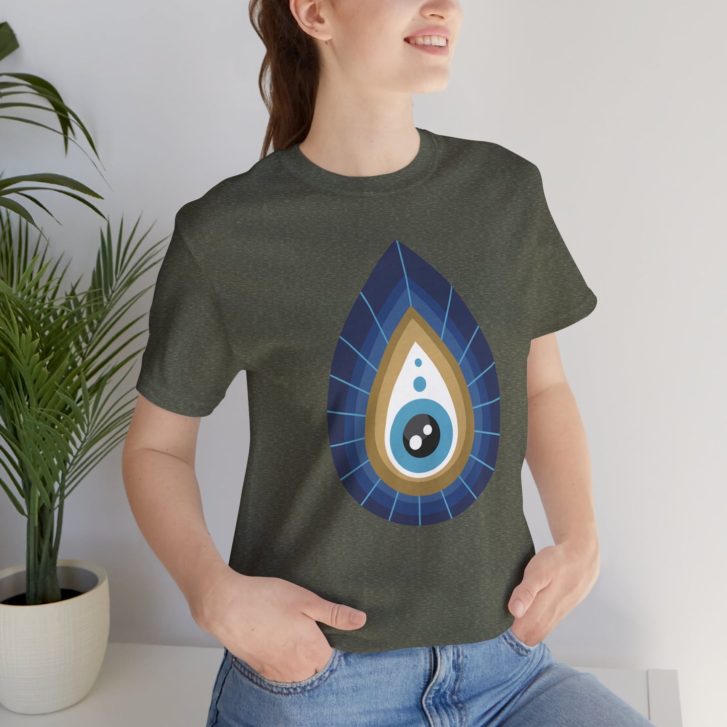 Pita Girl® Evil Eye Tee Protection Unisex Jersey Tee - Casual Comfort for Food Lovers