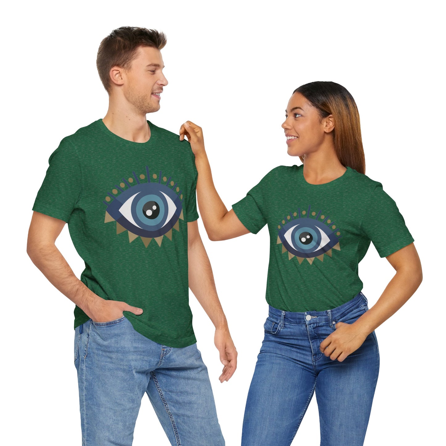 Pita Girl® Evil Eye Protection Unisex Jersey Tee - Casual Comfort for Food Lovers