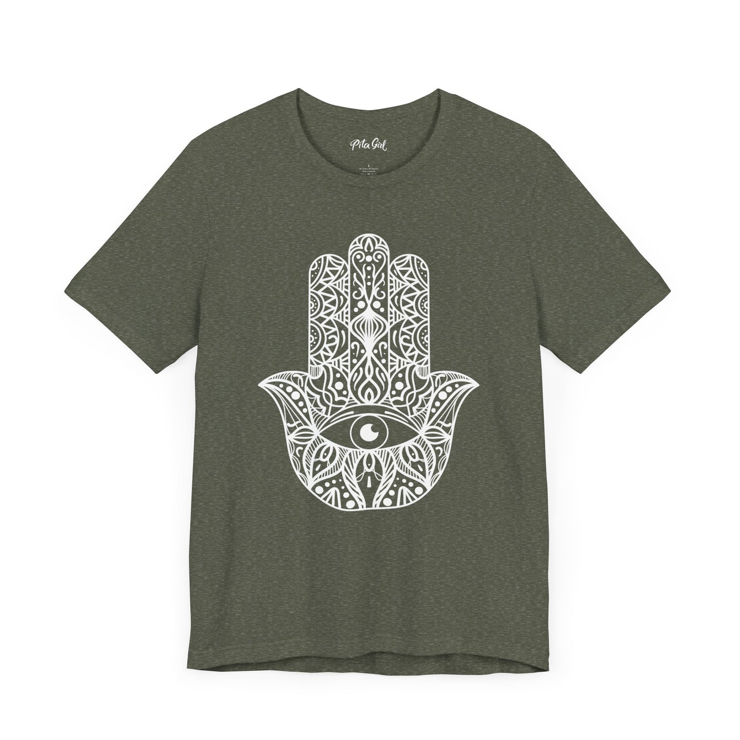 Pita Girl® Hamsa Palm Hand  Unisex Jersey Tee - Casual Comfort for Food Lovers