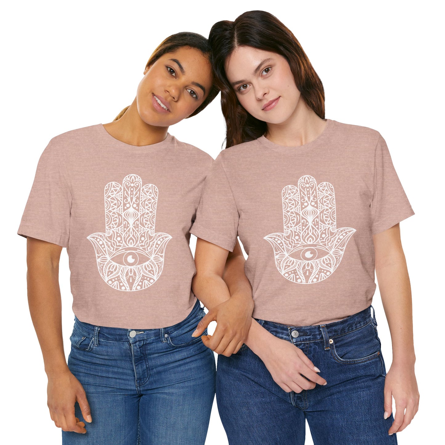 Pita Girl® Hamsa Palm Hand  Unisex Jersey Tee - Casual Comfort for Food Lovers