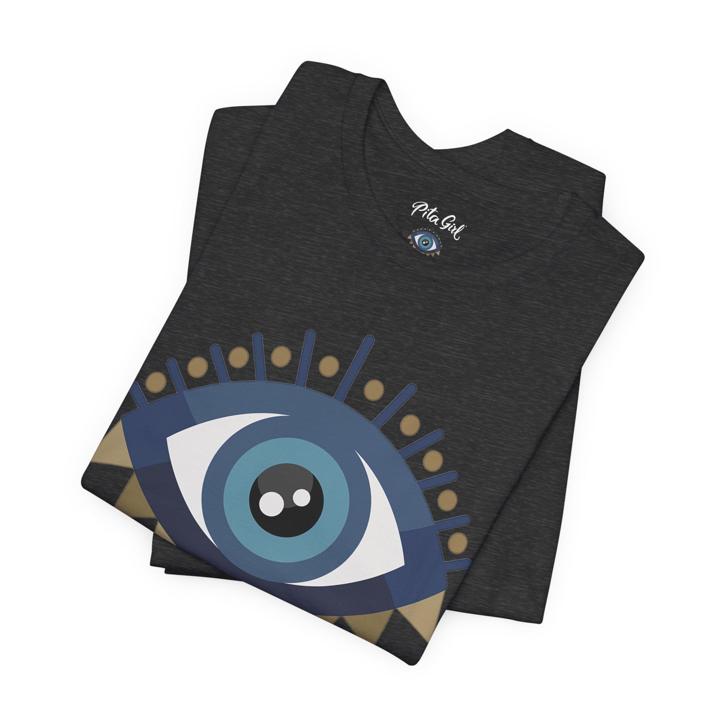 Pita Girl® Evil Eye Protection Unisex Jersey Tee - Casual Comfort for Food Lovers