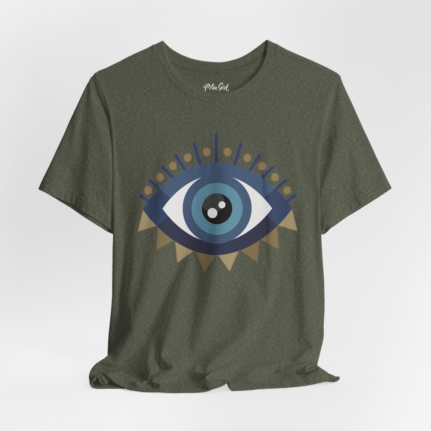 Pita Girl® Evil Eye Protection Unisex Jersey Tee - Casual Comfort for Food Lovers