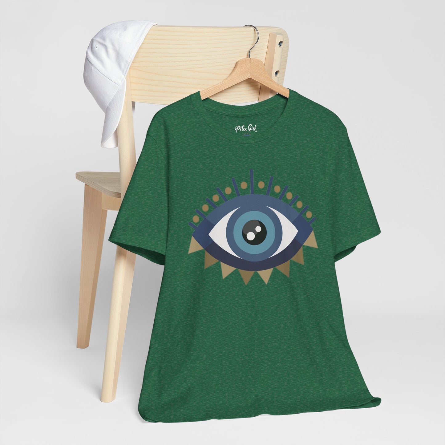 Pita Girl® Evil Eye Protection Unisex Jersey Tee - Casual Comfort for Food Lovers