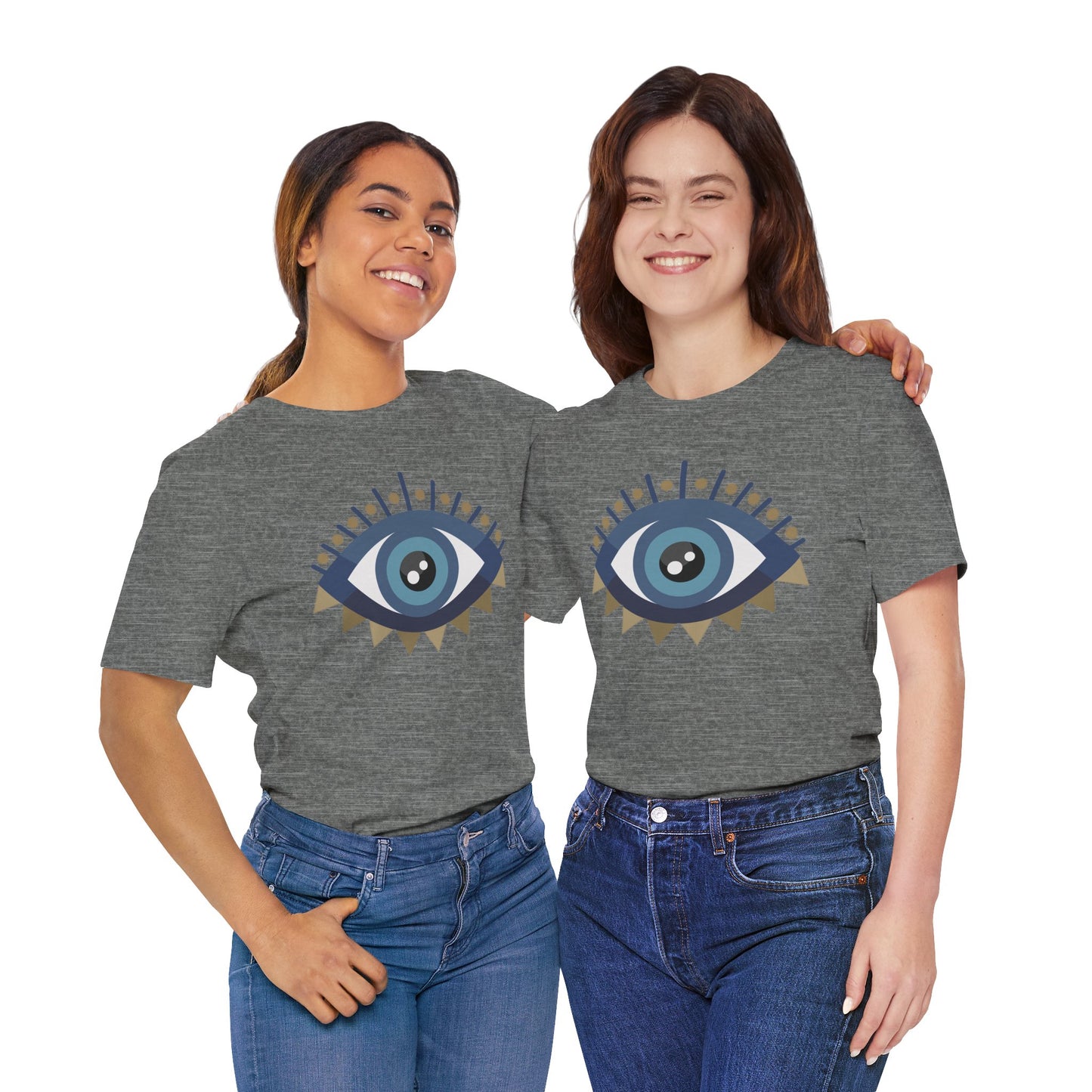 Pita Girl® Evil Eye Protection Unisex Jersey Tee - Casual Comfort for Food Lovers