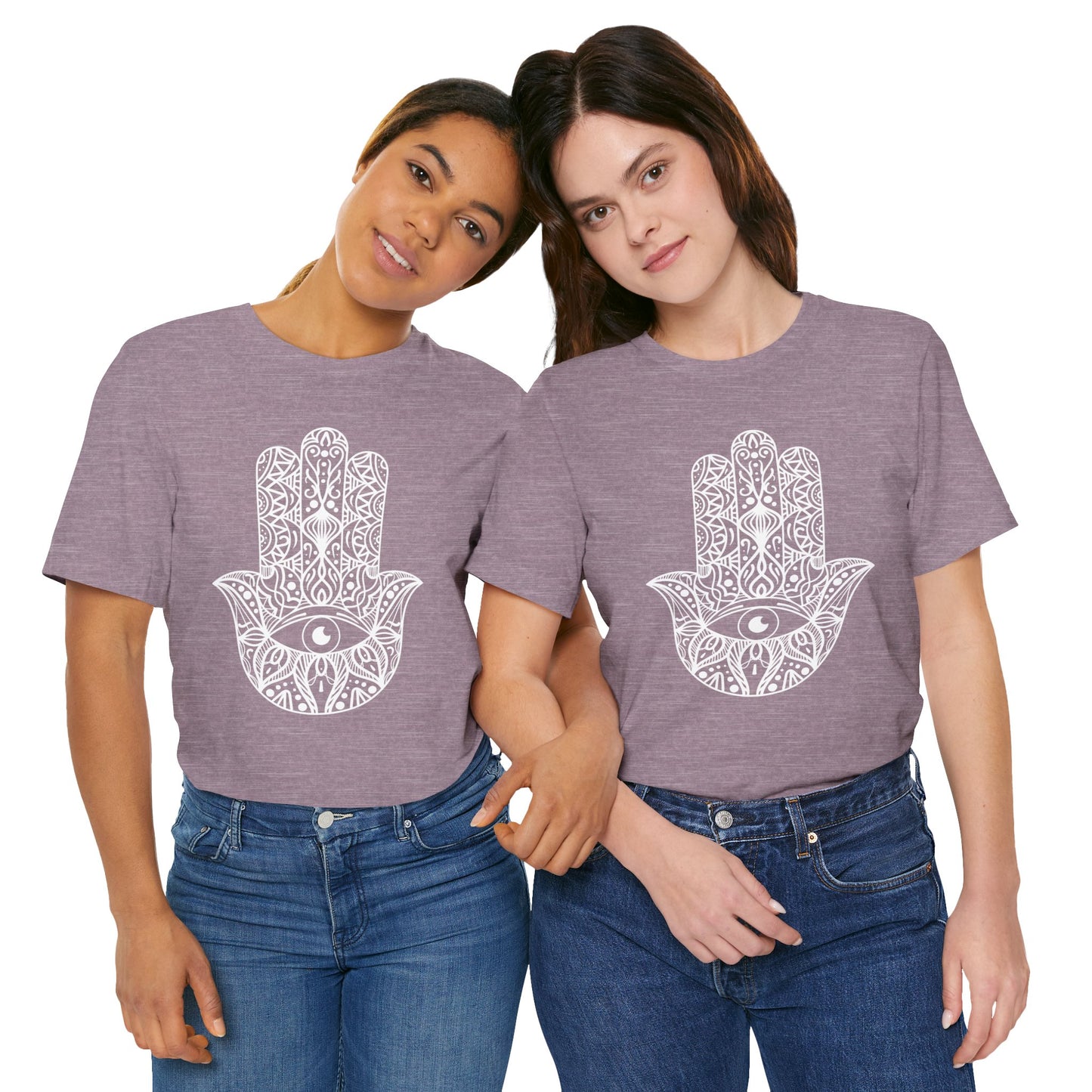 Pita Girl® Hamsa Palm Hand  Unisex Jersey Tee - Casual Comfort for Food Lovers