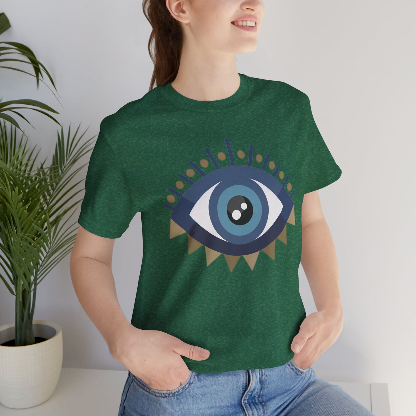 Pita Girl® Evil Eye Protection Unisex Jersey Tee - Casual Comfort for Food Lovers