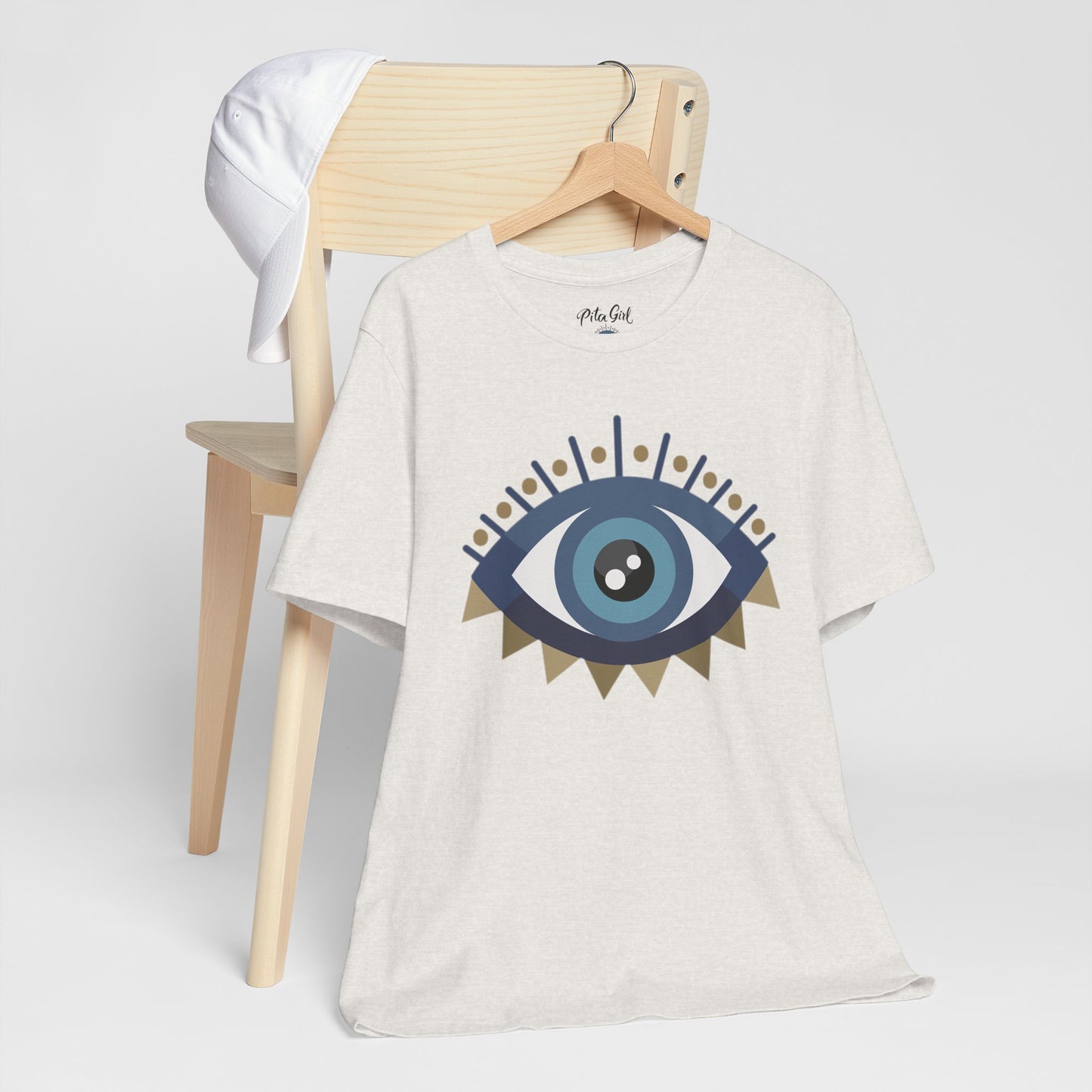 Pita Girl® Evil Eye Protection Unisex Jersey Tee - Casual Comfort for Food Lovers