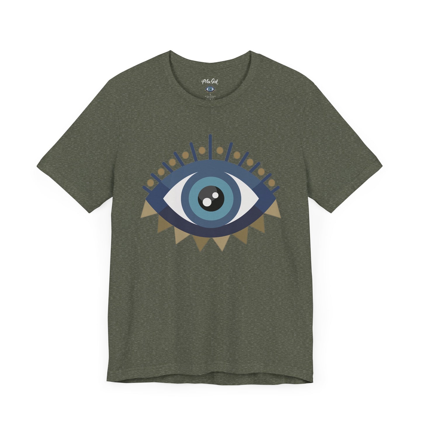 Pita Girl® Evil Eye Protection Unisex Jersey Tee - Casual Comfort for Food Lovers