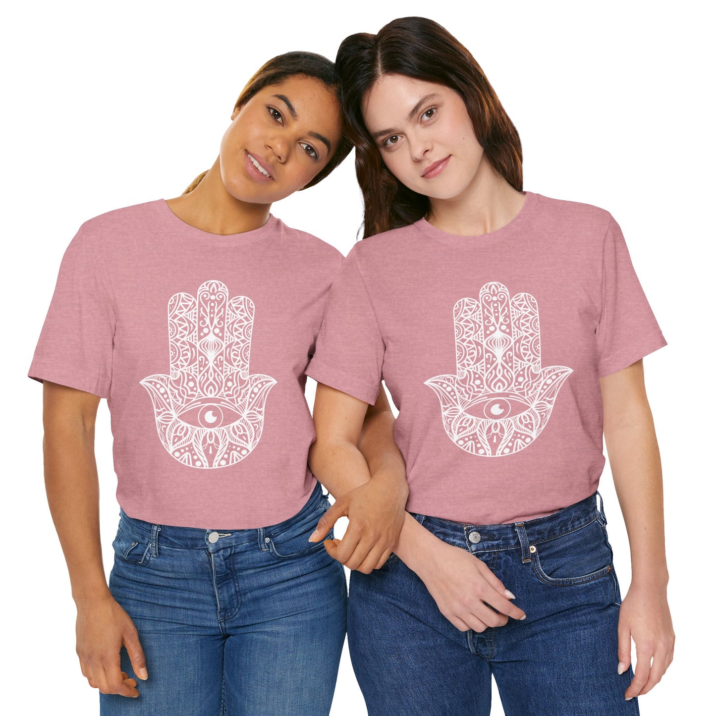 Pita Girl® Hamsa Palm Hand  Unisex Jersey Tee - Casual Comfort for Food Lovers