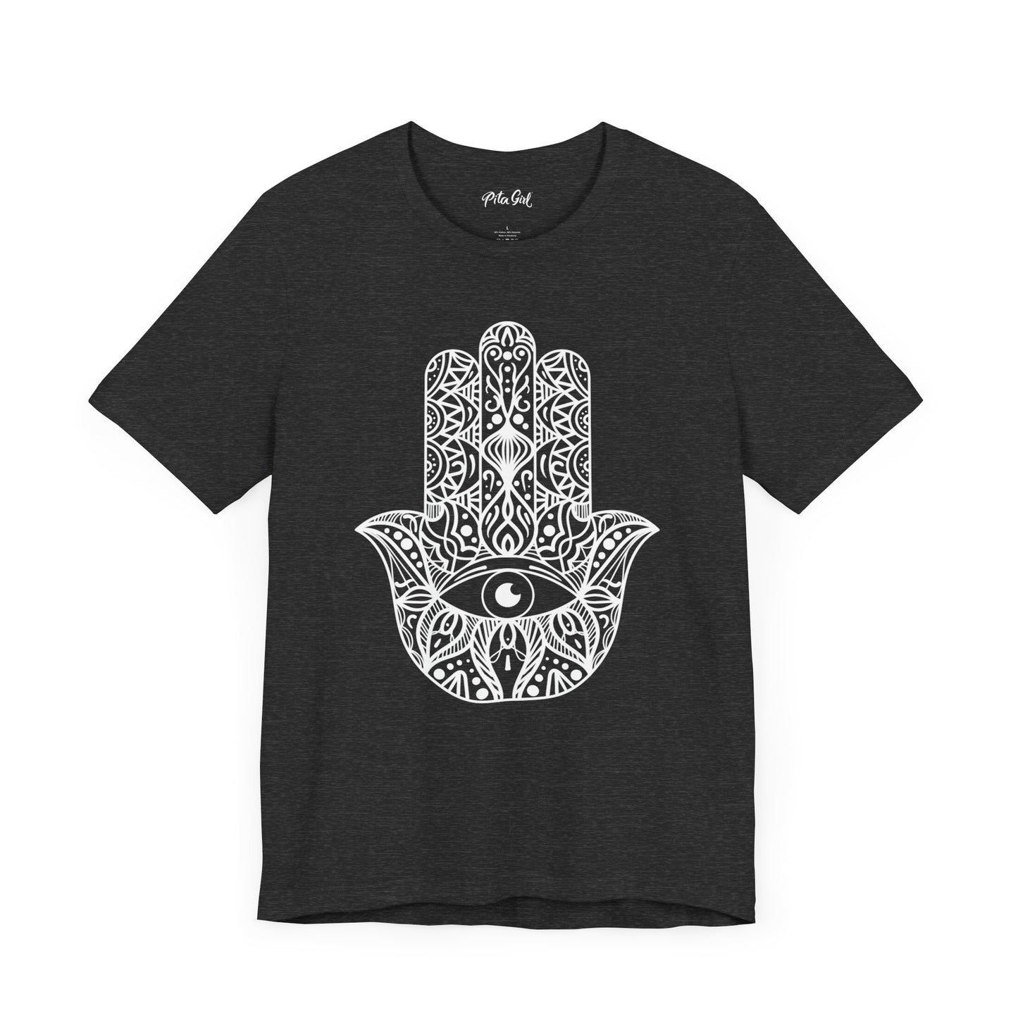 Pita Girl® Hamsa Palm Hand  Unisex Jersey Tee - Casual Comfort for Food Lovers