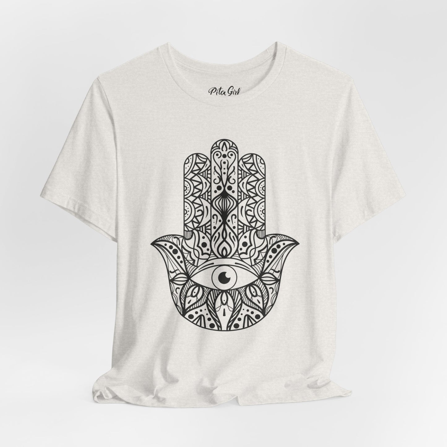 Pita Girl® Hamsa Palm Hand  Unisex Jersey Tee - Casual Comfort for Food Lovers