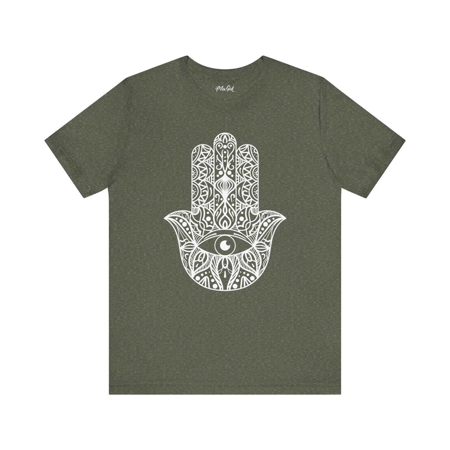 Pita Girl® Hamsa Palm Hand  Unisex Jersey Tee - Casual Comfort for Food Lovers