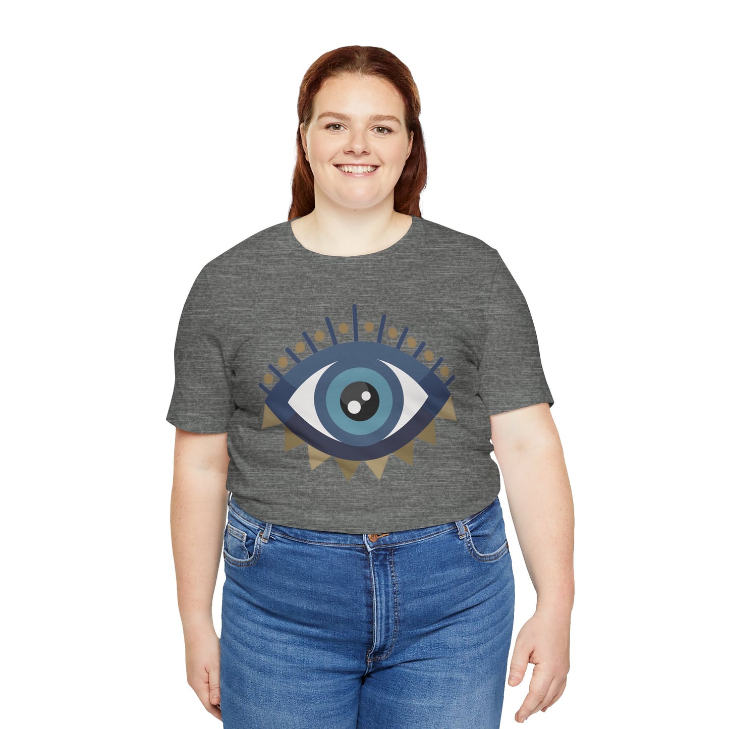 Pita Girl® Evil Eye Protection Unisex Jersey Tee - Casual Comfort for Food Lovers