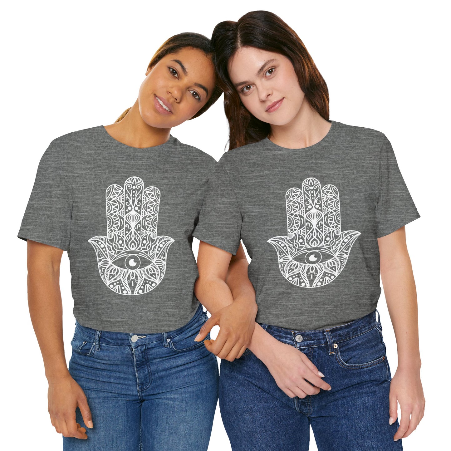 Pita Girl® Hamsa Palm Hand  Unisex Jersey Tee - Casual Comfort for Food Lovers