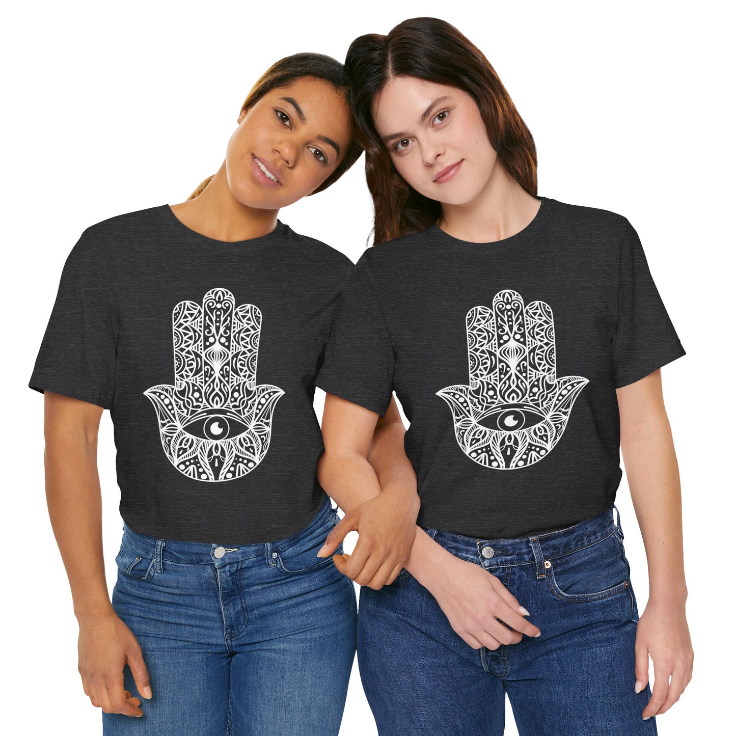 Pita Girl® Hamsa Palm Hand  Unisex Jersey Tee - Casual Comfort for Food Lovers