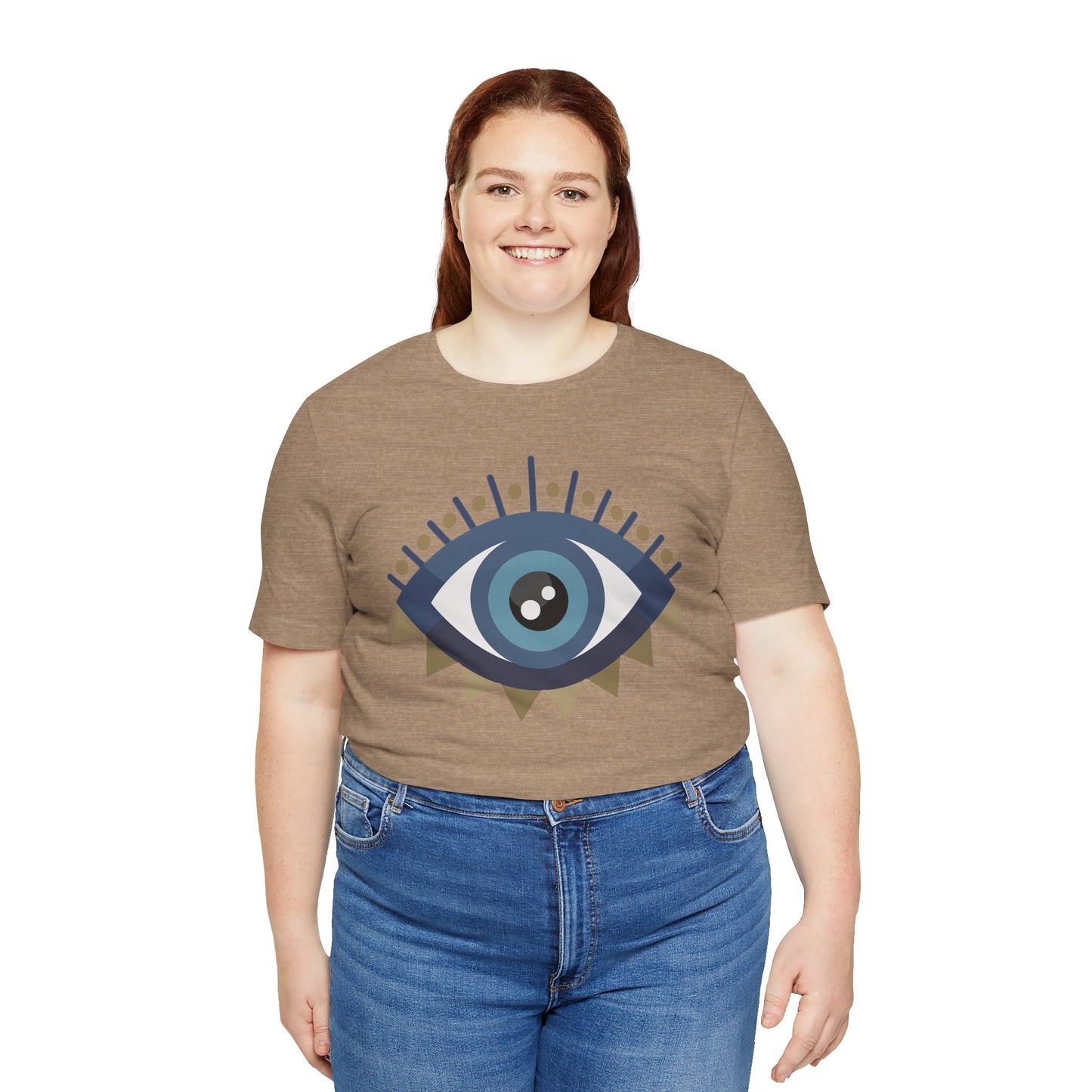 Pita Girl® Evil Eye Protection Unisex Jersey Tee - Casual Comfort for Food Lovers