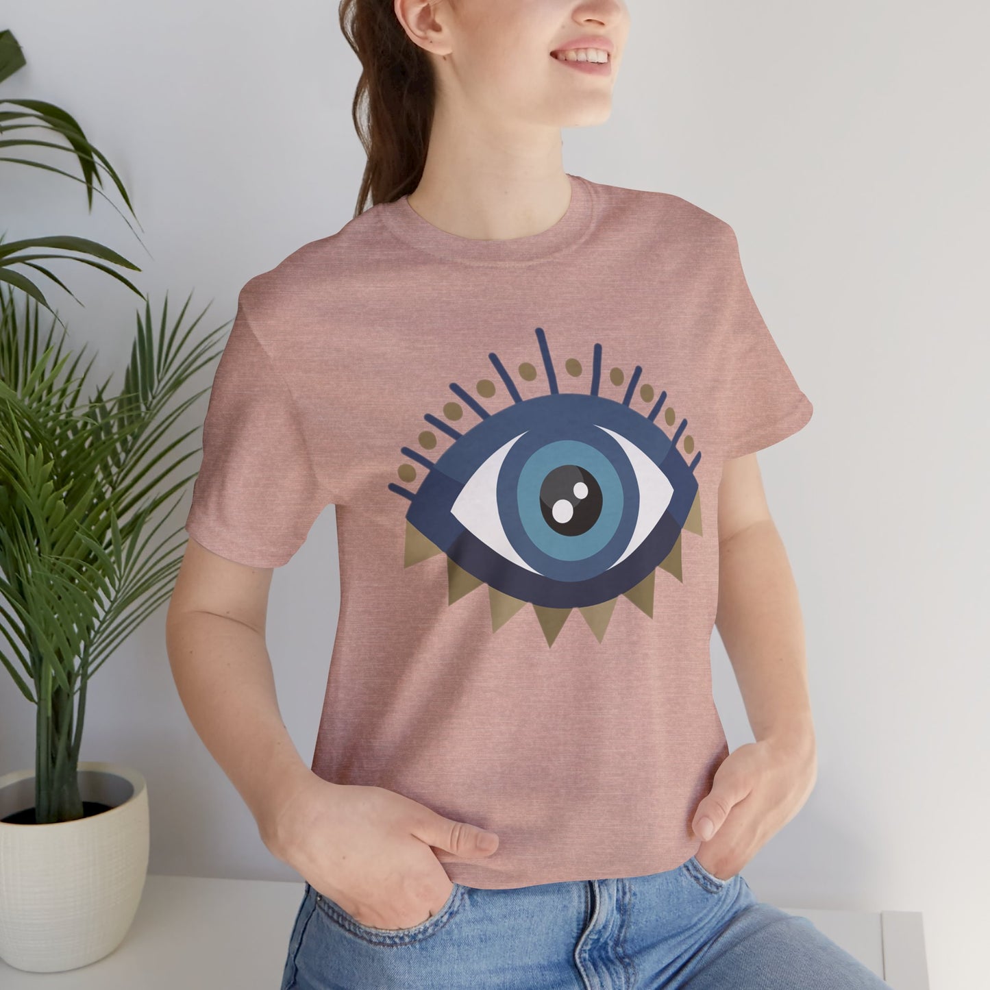Pita Girl® Evil Eye Protection Unisex Jersey Tee - Casual Comfort for Food Lovers