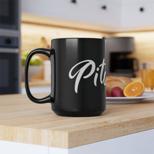 Inspirational Black Mug for Coffee Lovers - Pita Girl Design (11oz, 15oz)