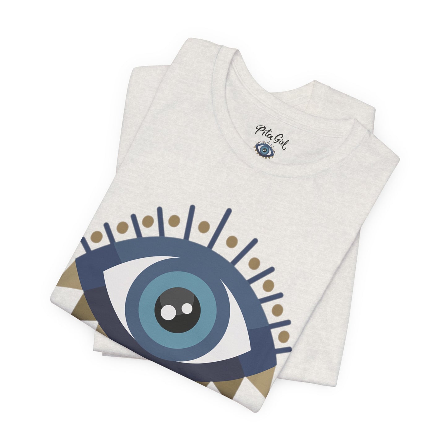 Pita Girl® Evil Eye Protection Unisex Jersey Tee - Casual Comfort for Food Lovers