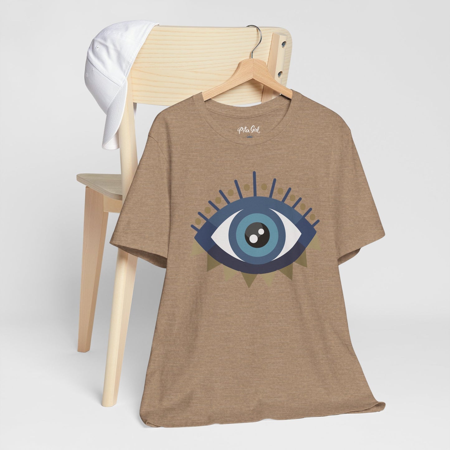 Pita Girl® Evil Eye Protection Unisex Jersey Tee - Casual Comfort for Food Lovers