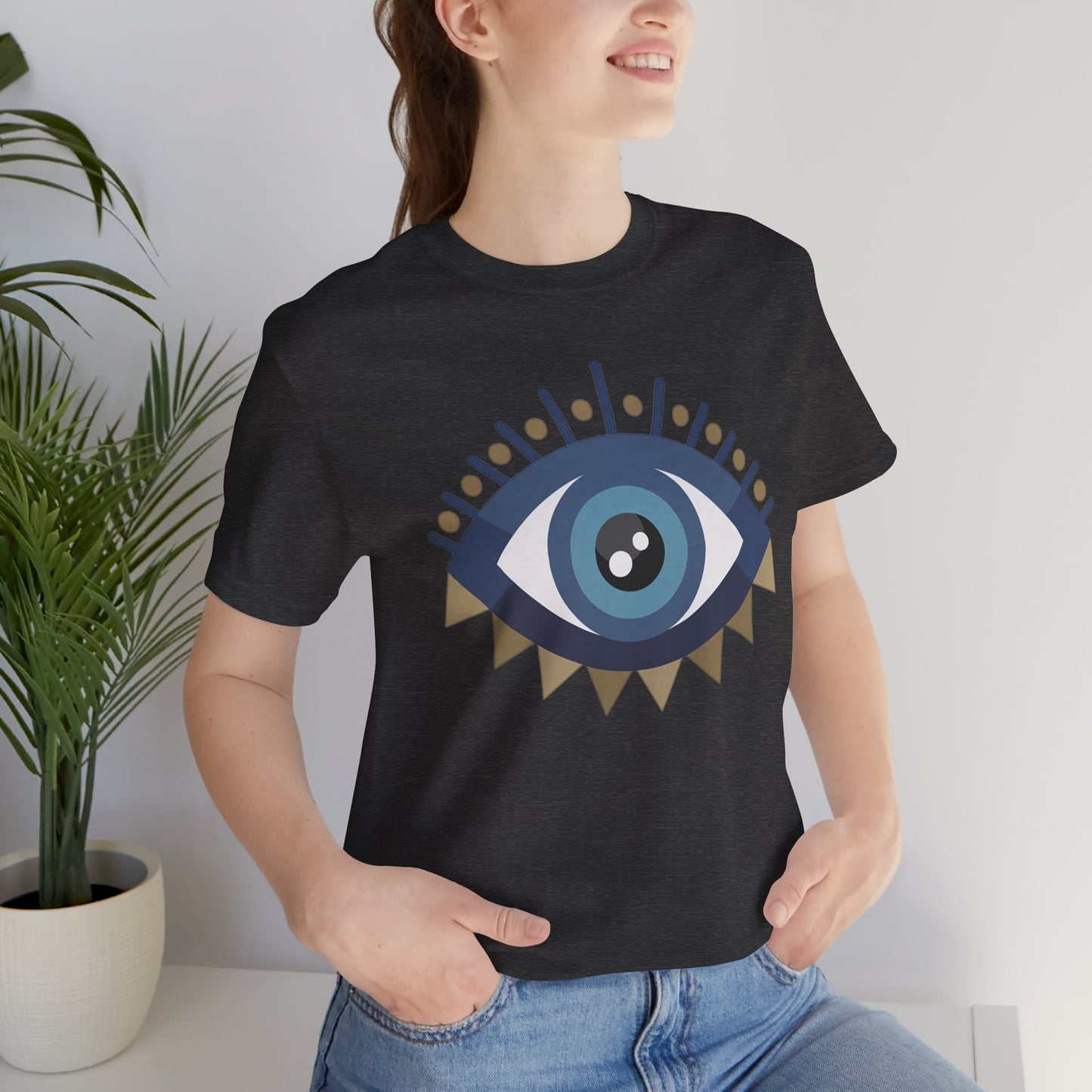 Pita Girl® Evil Eye Protection Unisex Jersey Tee - Casual Comfort for Food Lovers