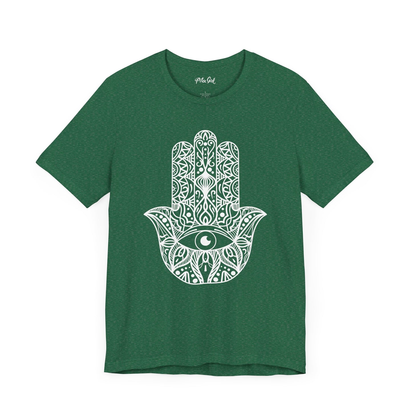 Pita Girl® Hamsa Palm Hand  Unisex Jersey Tee - Casual Comfort for Food Lovers