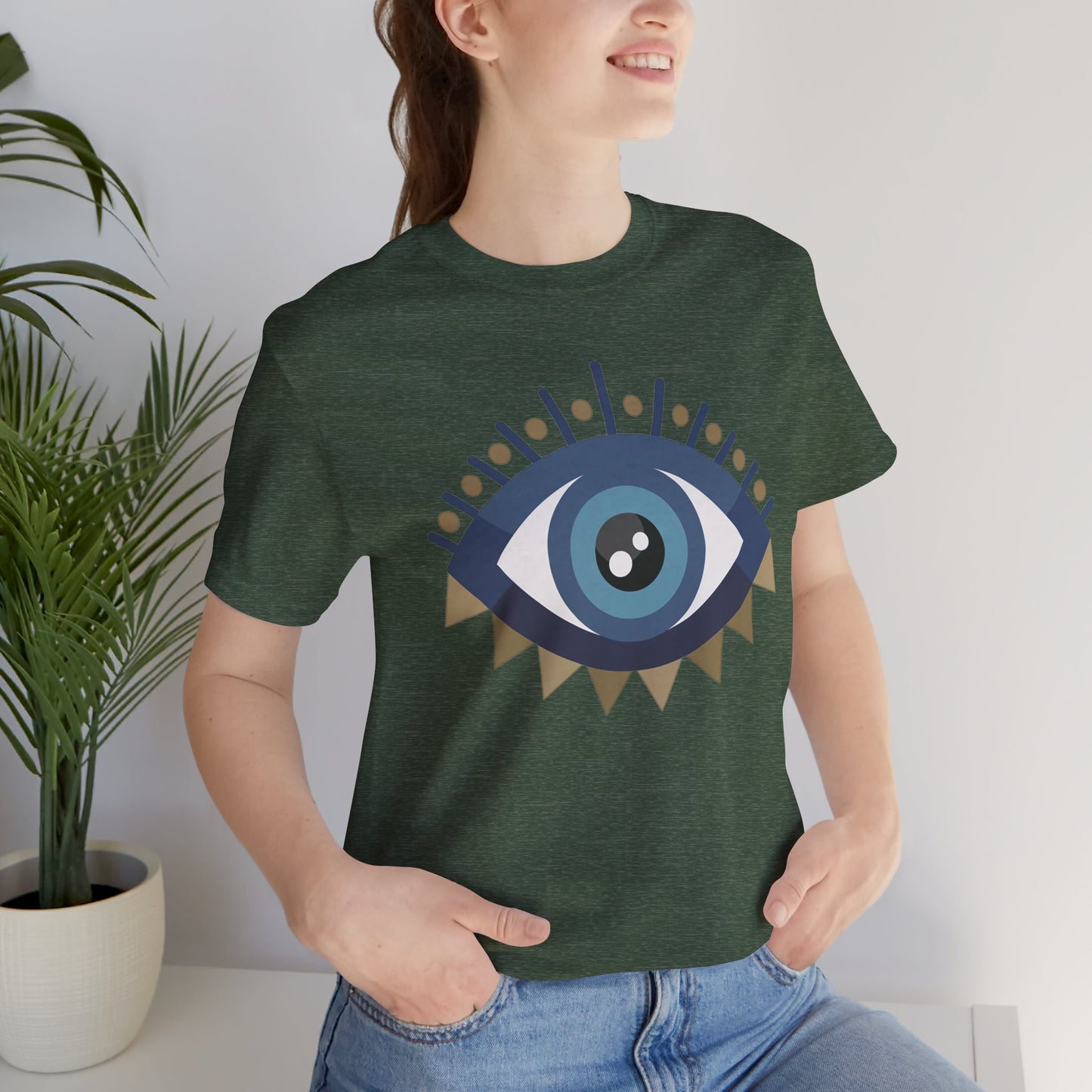 Pita Girl® Evil Eye Protection Unisex Jersey Tee - Casual Comfort for Food Lovers