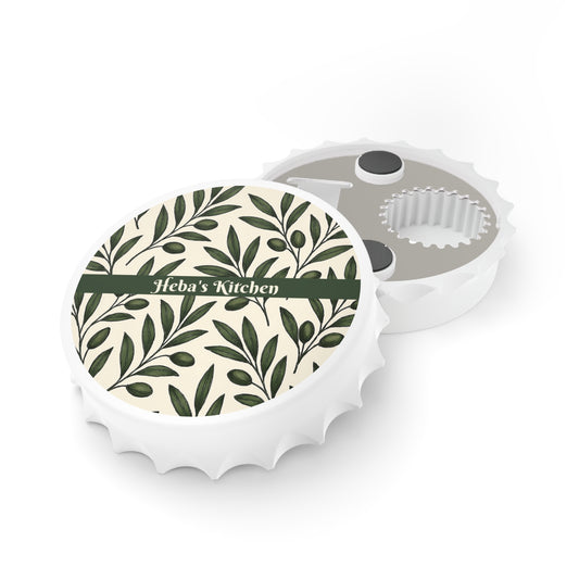 Personalized Name Olive Branch Bottle Opener - Unique Kitchen Tool for Home Entertaining