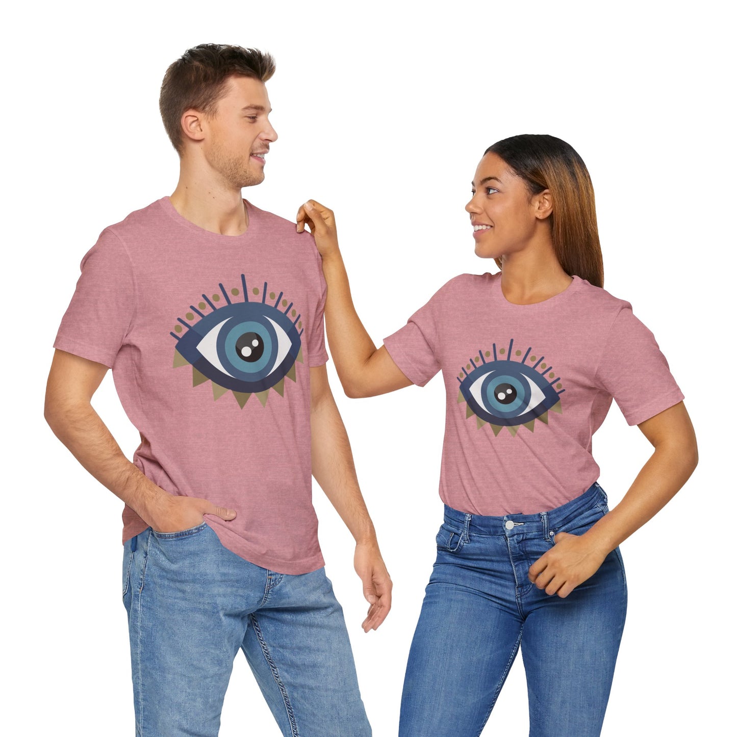 Pita Girl® Evil Eye Protection Unisex Jersey Tee - Casual Comfort for Food Lovers