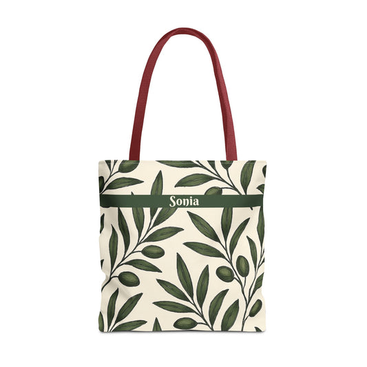 Personalized Olive Leaf Tote Bag - Eco-Friendly Fashion Accessory